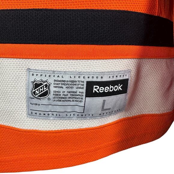 Reebok NHL Philadelphia Flyers Steve Mason #35 Jersey Men’s Large Orange Black - Picture 6 of 12
